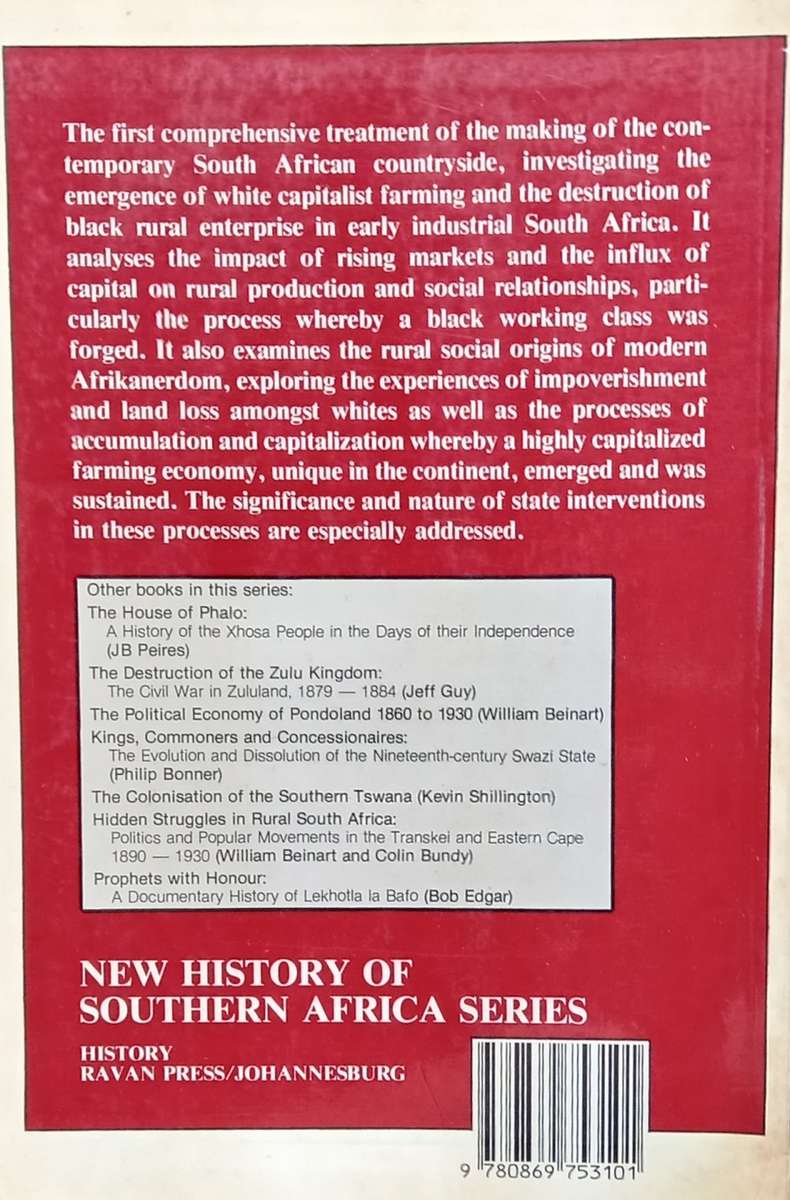 Timothy Keegan, Rural Transformations in Industrializing South Africa