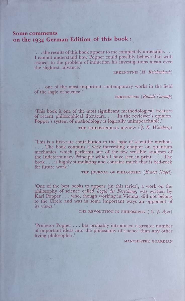 Karl Popper, The Logic of Scientific Discovery (1st edition)