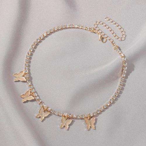 Butterfly Charm Tennis Necklace