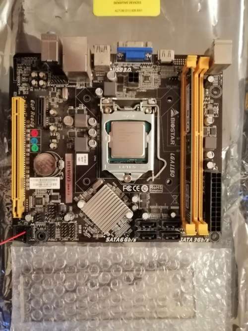Biostar h81mhv3 lga 1150 mobo + celeron g1850 + 4gb ddr3 1600mhz