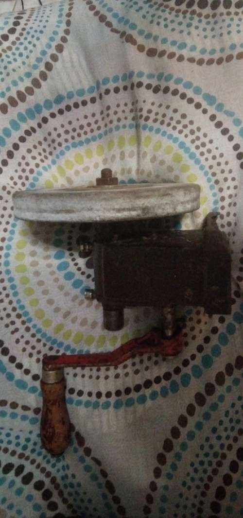 Antique Bosch Hand Cranked Bench Grinder 12` Grinding Wheel