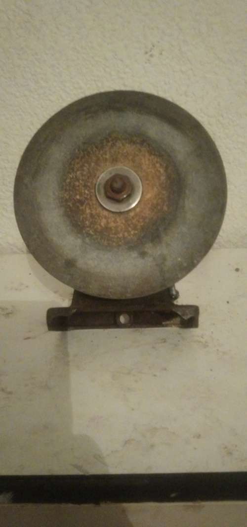 Antique Bosch Hand Cranked Bench Grinder 12` Grinding Wheel