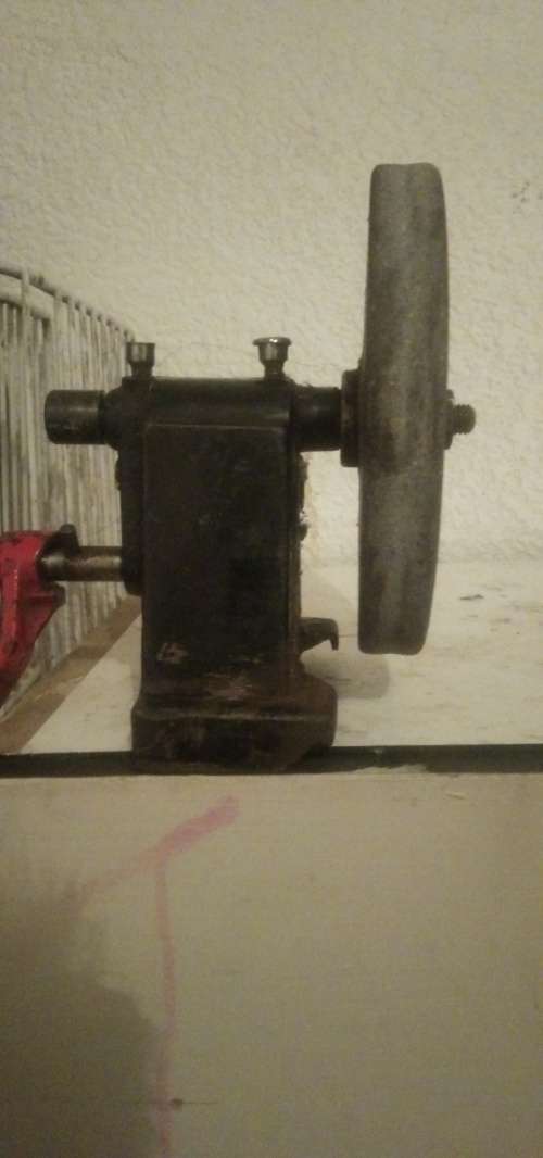 Antique Bosch Hand Cranked Bench Grinder 12` Grinding Wheel