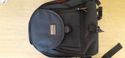 Canon Zoom Lenses with Filters and Backpack.