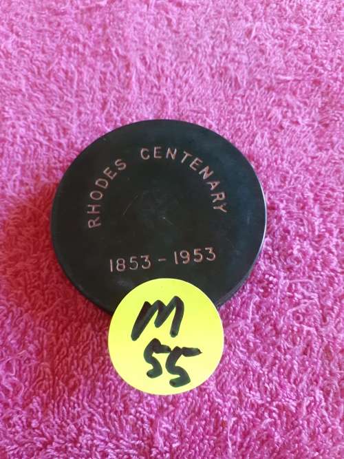 Green Plastic Coin Holder Box Round. Rhodes Centenary 1853-1953