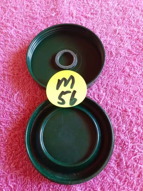 Green Coin Holder Box Round. Rhodes Centenary 1853-1953