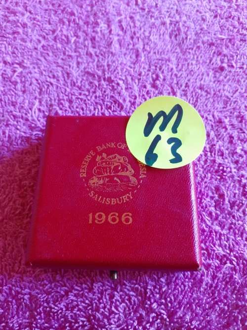 Red Coin Holder Box. Reserve bank of Rhodesia 1966