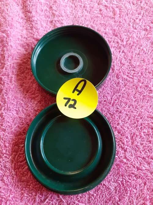 Green Plastic Coin Holder Box.  Round - Rhodes Central 1853-1953