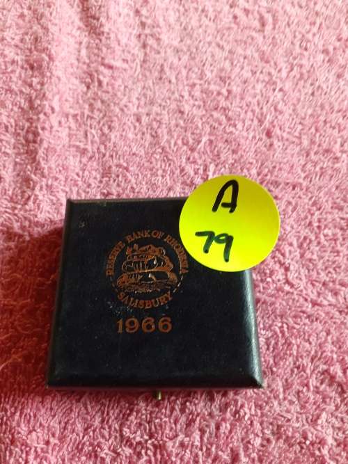 Blue Coin Holder Box. Reserve bank of Rhodesia - Salisbury 1966