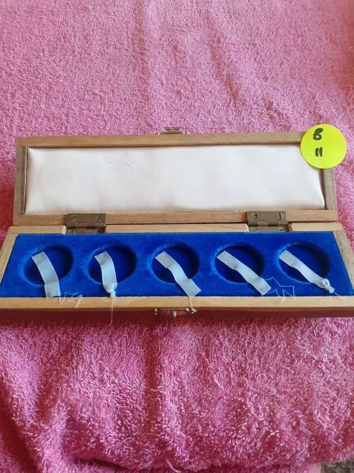 Wooden Coin Holder Box. Take 5 coins