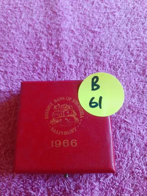 Red Coin Holder Box. Reserve Bank of Rhodesia - Salisbury 1966