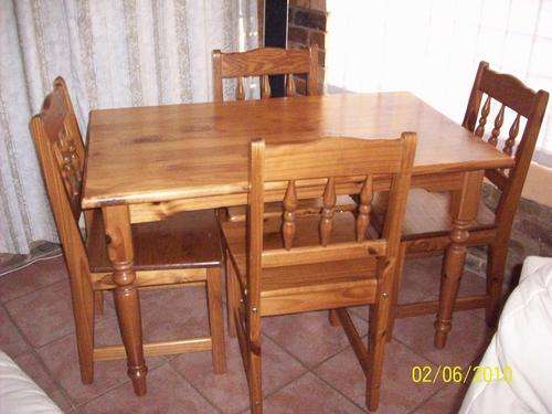 PINE TABLE & 4 CHAIRS