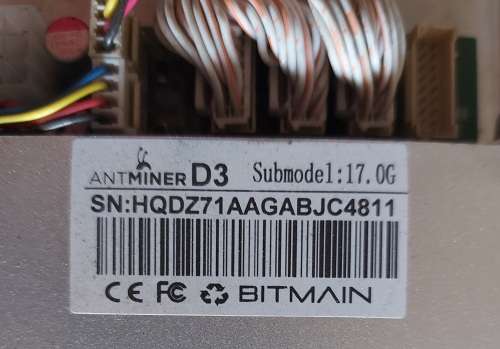 4 x D3 Antminers (No Power Supplies)