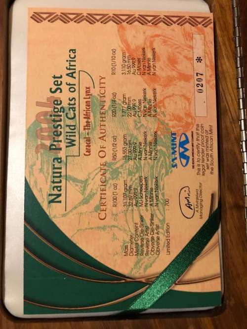 Natura Prestige set 2004 Caracal (Wild Cats of Africa) Limited Edition 700