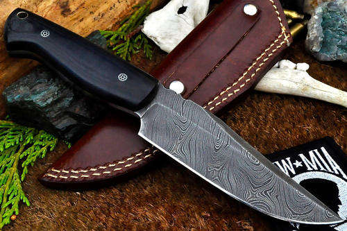 CFK USA Custom Handmade Twist Damascus Micarta Combat Hunter Skinner Camp Knife
