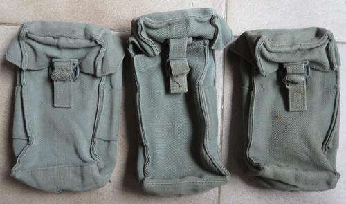 RHODESIAN WEBBING-3X AMMO POUCHES -SOLD TOGETHER