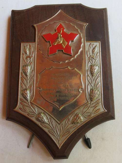 SADF ARMY PLAQUE MEASURES 21X14CM