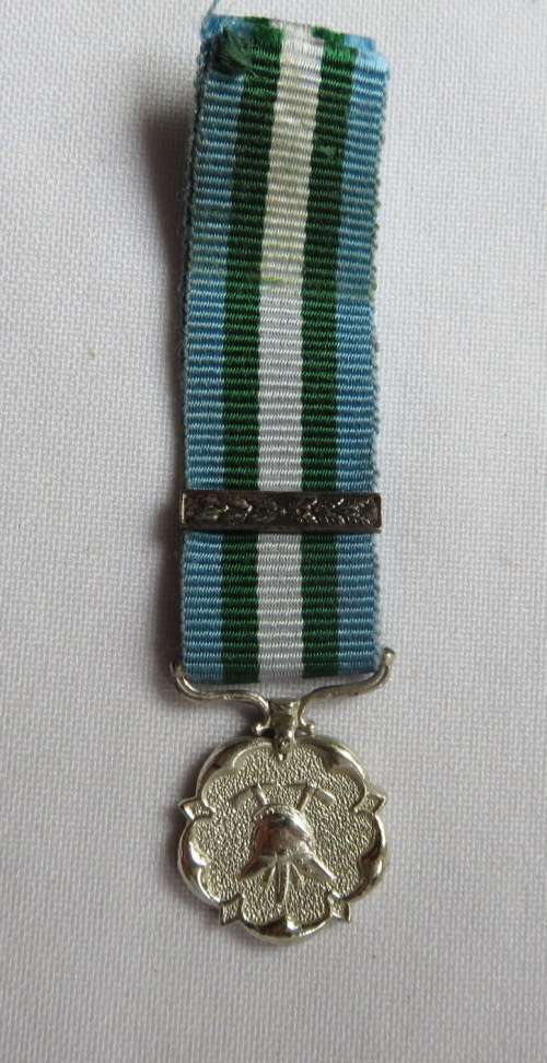 RHODESIA MINIATURE FIRE BRIGADE LONG SERVICE & GOOD CONDUCT MEDAL