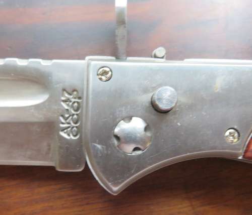 AK 47 BAYONET STYLE FOLDING KNIFE WITH SHEATH MADE FROM HIGH CARBON STAINLESS STEEL-TOTAL LENGTH  36