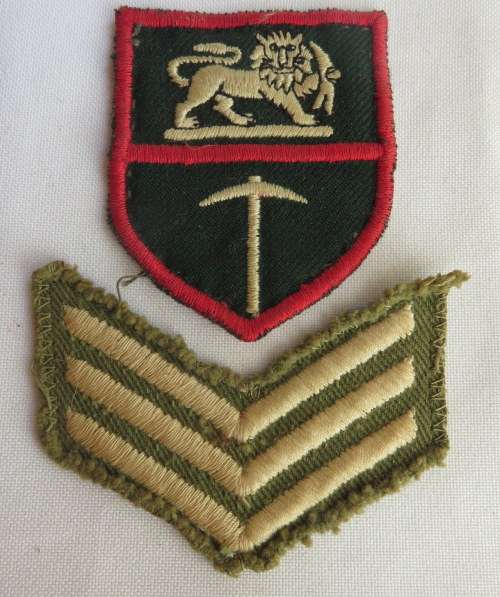 RHODESIAN ARMY RANK & FORMATION PATCH SOLD TOGETHER