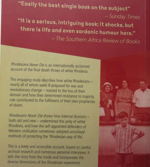 RHODESIANS NEVER DIE BY PETER GODWIN-1ST EDITION PUBLISHED 1993-401 PAGES-CONDITION VERY GOOD