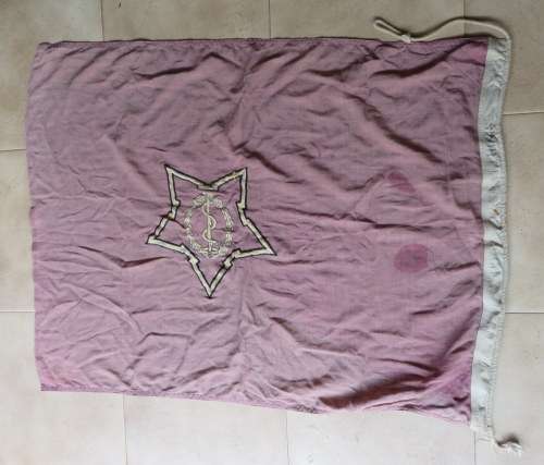 SADF MEDICAL CORPS FLAG NATAL COMMAND EMBROIDERED-DATED 1971-MEASURES 120X86 CM