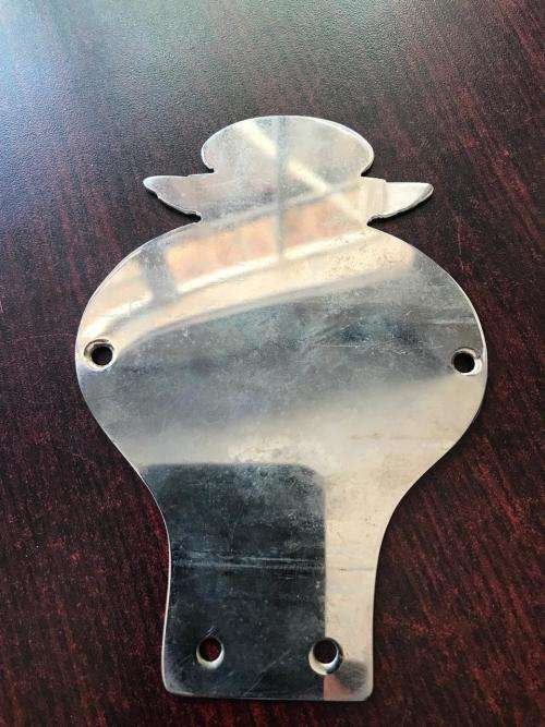 RHODESIA ASSOCIATION CAR BADGE CHROME & ENAMEL