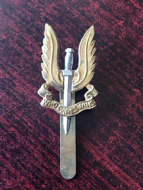BRITISH SAS CAP BADGE WITH SLIDER-ORIGINAL