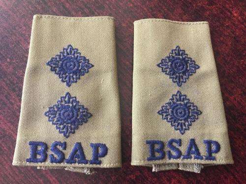 RHODESIA BSAP RANK SLIP ON PAIR FOR LIEUTENANT
