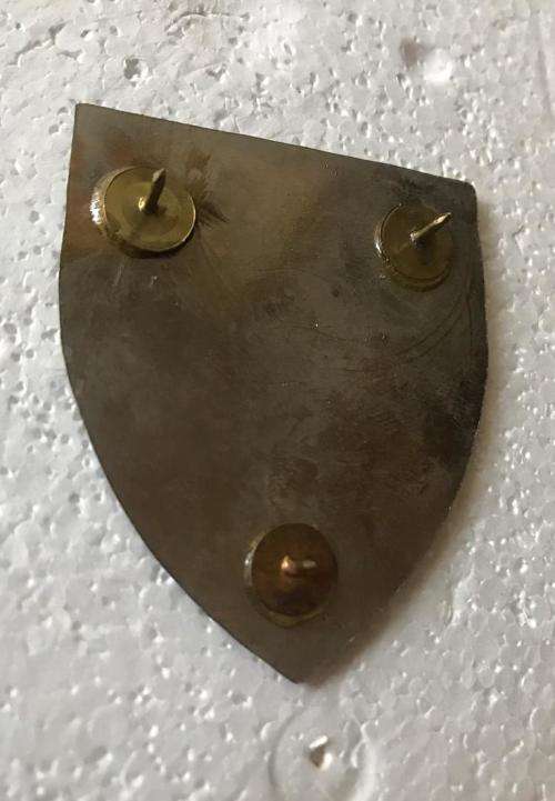 SA QUARTERMASTER GENERAL HQ FLASH-ORIGINAL- 3 PINS REPLACED