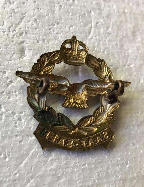 SAAF CAP BADGE WORN 1926-1959- 2 LUGS