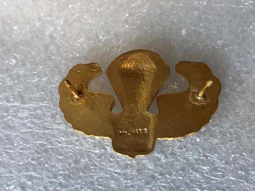 PHILLIPPINES ARMY BASIC PARA WING- POST 1962-GILT- 2 PINS