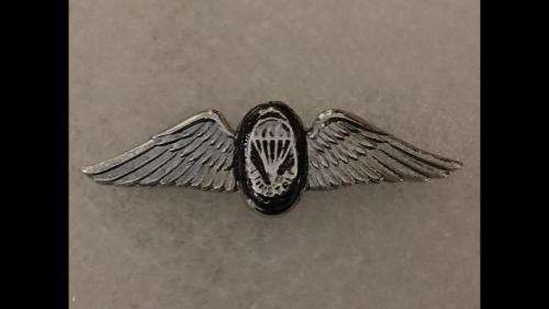 SA UNOFFICIAL MESSDRESS PARACHUTE INSTRUCTOR, NIGHT JUMP WINGS - NO SUCH WINGS WERE WORN - 2 PINS
