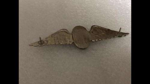 SA UNOFFICIAL FULL SIZE CHROMED PARACHUTE INSTRUCTOR, NIGHT JUMP WINGS - NO SUCH WINGS WERE WORN