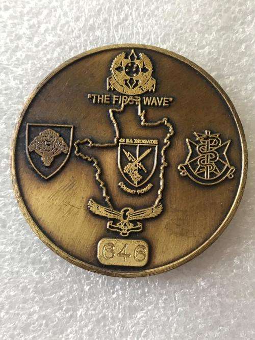 SANDF OP FIBRE MEDALLION-NUMBERED -DIAMETER 50 MM