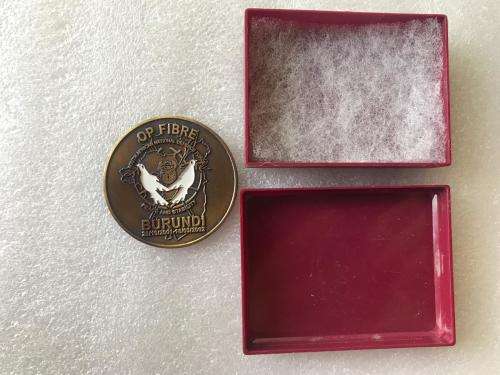 SANDF OP FIBRE MEDALLION-NUMBERED -DIAMETER 50 MM