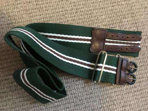 NATAL MOUNTED RIFLES STABLE BELT IN COMPLETE & VERY GOOD CONDITION-EXTENDED LENGTH 110CM