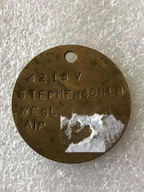 WW1 BRASS DOG TAG