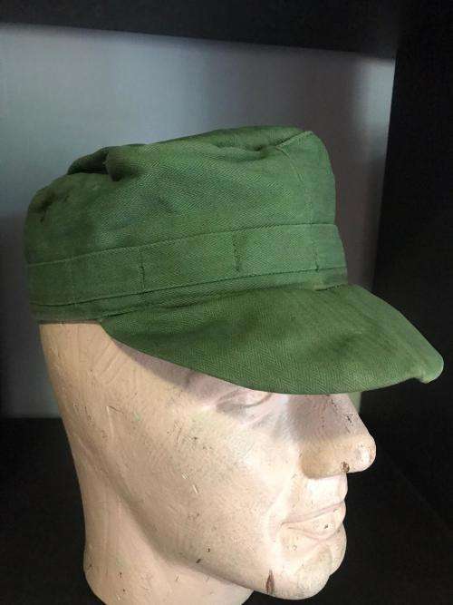 GUARANTEED ORIGINAL RECCE TRAINING GREENS CAP-CONDITION VERY GOOD-INSIDE RING MEASURES 50CM
