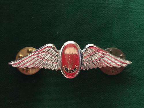 SA PARA FREEFALL INSTRUCTORS,CHROME & ENAMEL,MESS DRESS WING- 2 PINS