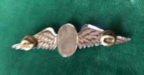 SA PARA STATICLINE INSTRUCTOR,CHROME WITH LUCITE COVERED CENTRE,FULL SIZE WING- 2 PINS