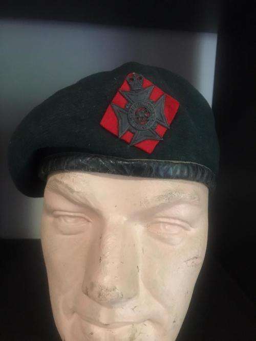 RHODESIAN REGIMENT BERET WORN 1960'S-1972-INSIDE RING MEASURES 54 CM- ORIGINAL