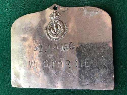 BOER WAR-WW1- ROYAL SCOTS FUSILIERS BED PLATE