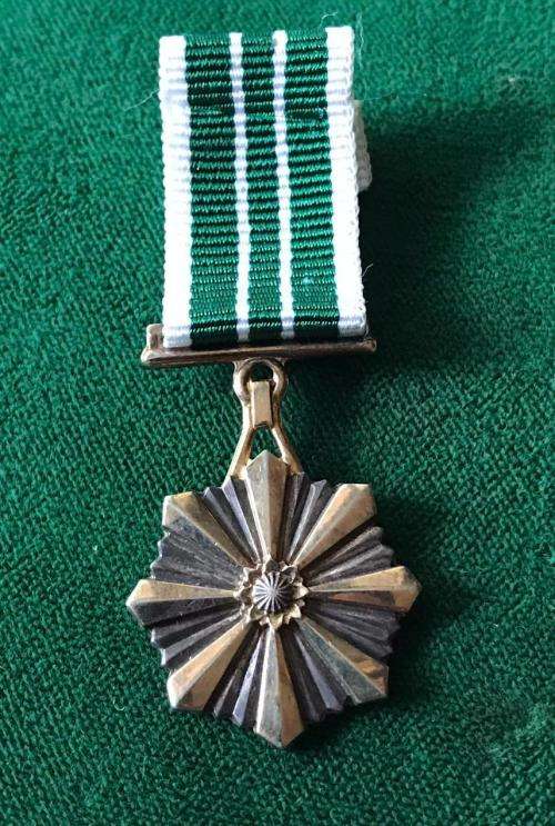 SA PRISONS MINIATURE MEDAL FOR MERIT-NUMBERED