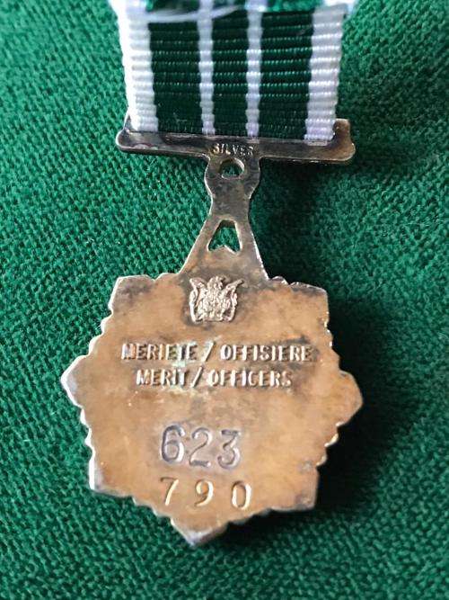 SA PRISONS MINIATURE MEDAL FOR MERIT-NUMBERED