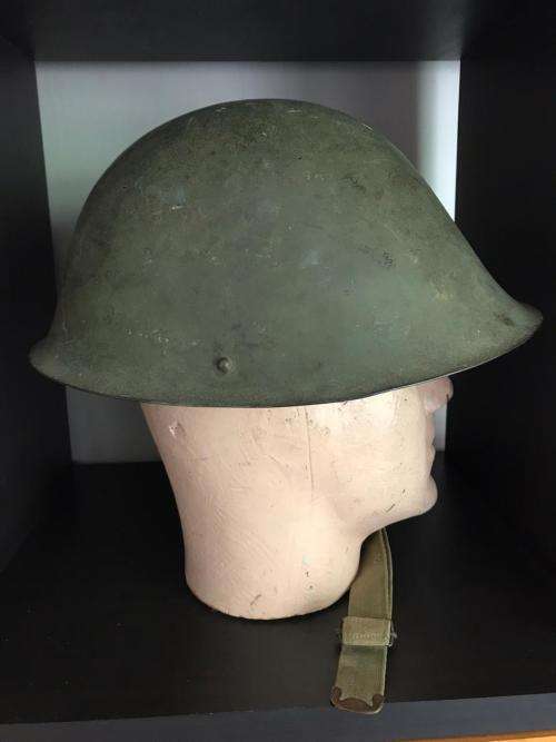 WW2 D DAY TORTOISE SHELL HELMET-ORIGINAL PERIOD ITEM