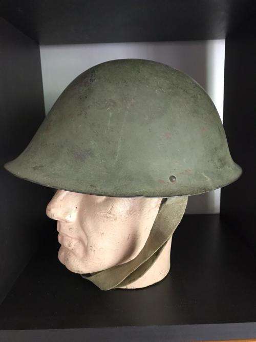 WW2 D DAY TORTOISE SHELL HELMET-ORIGINAL PERIOD ITEM