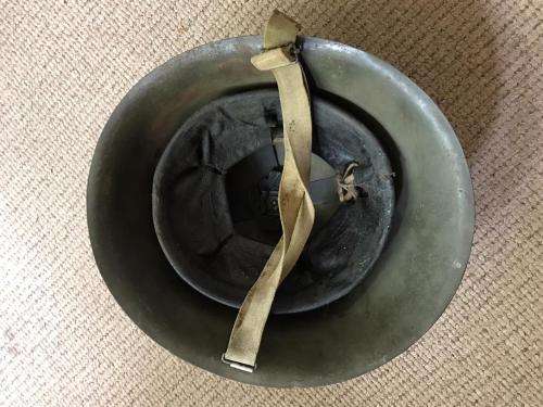 WW2 D DAY TORTOISE SHELL HELMET-ORIGINAL PERIOD ITEM