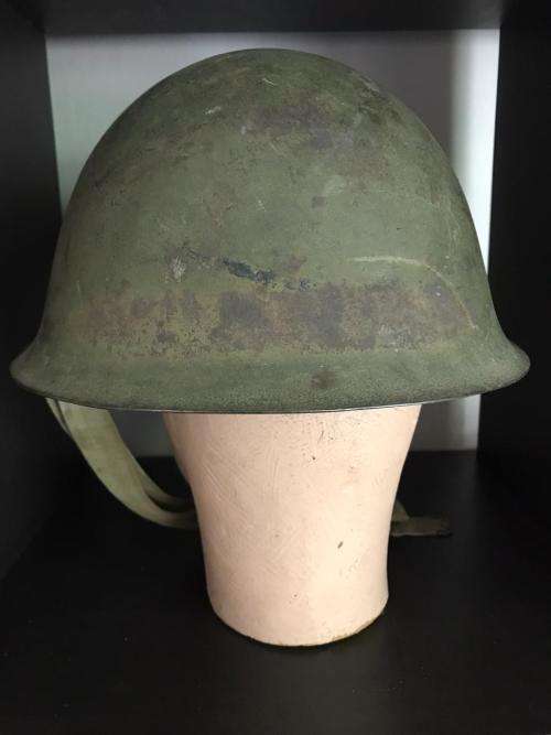 WW2 D DAY TORTOISE SHELL HELMET-ORIGINAL PERIOD ITEM
