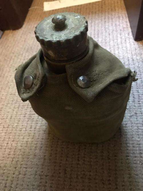 RHODESIAN BUSH WAR PERIOD WATER BOTTLE-1970'S- IN COMPLETE CONDITION